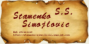 Stamenko Simojlović vizit kartica